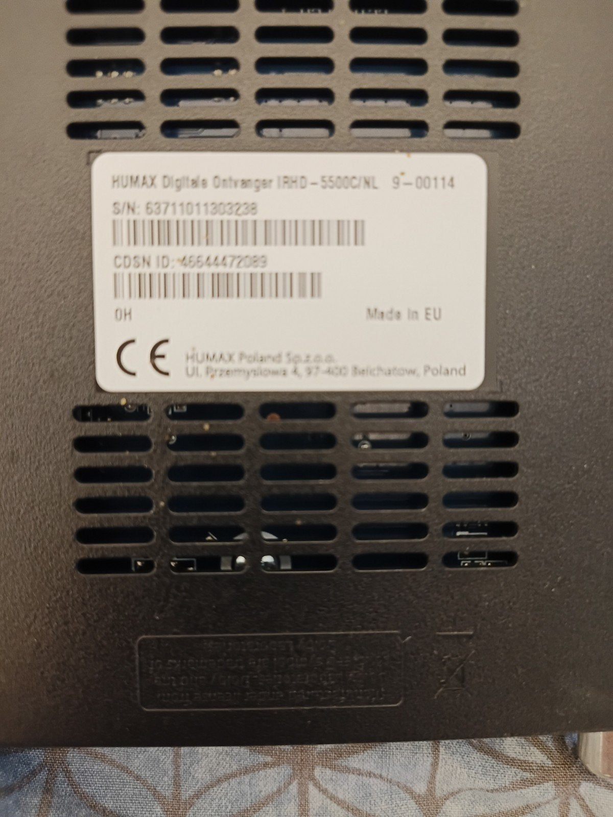 Humax Digitale Ontvanger IRHD-5500C/NL met Ziggo AB, Ophalen of Verzenden, Gebruikt, Decoder
