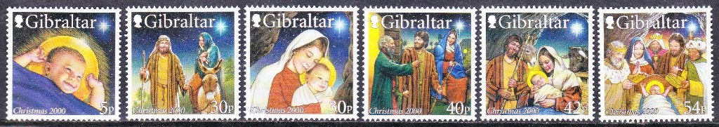 Gibraltar 2000 pf mi 945 - 950 kerst, Ophalen of Verzenden, Postfris, Overige thema's