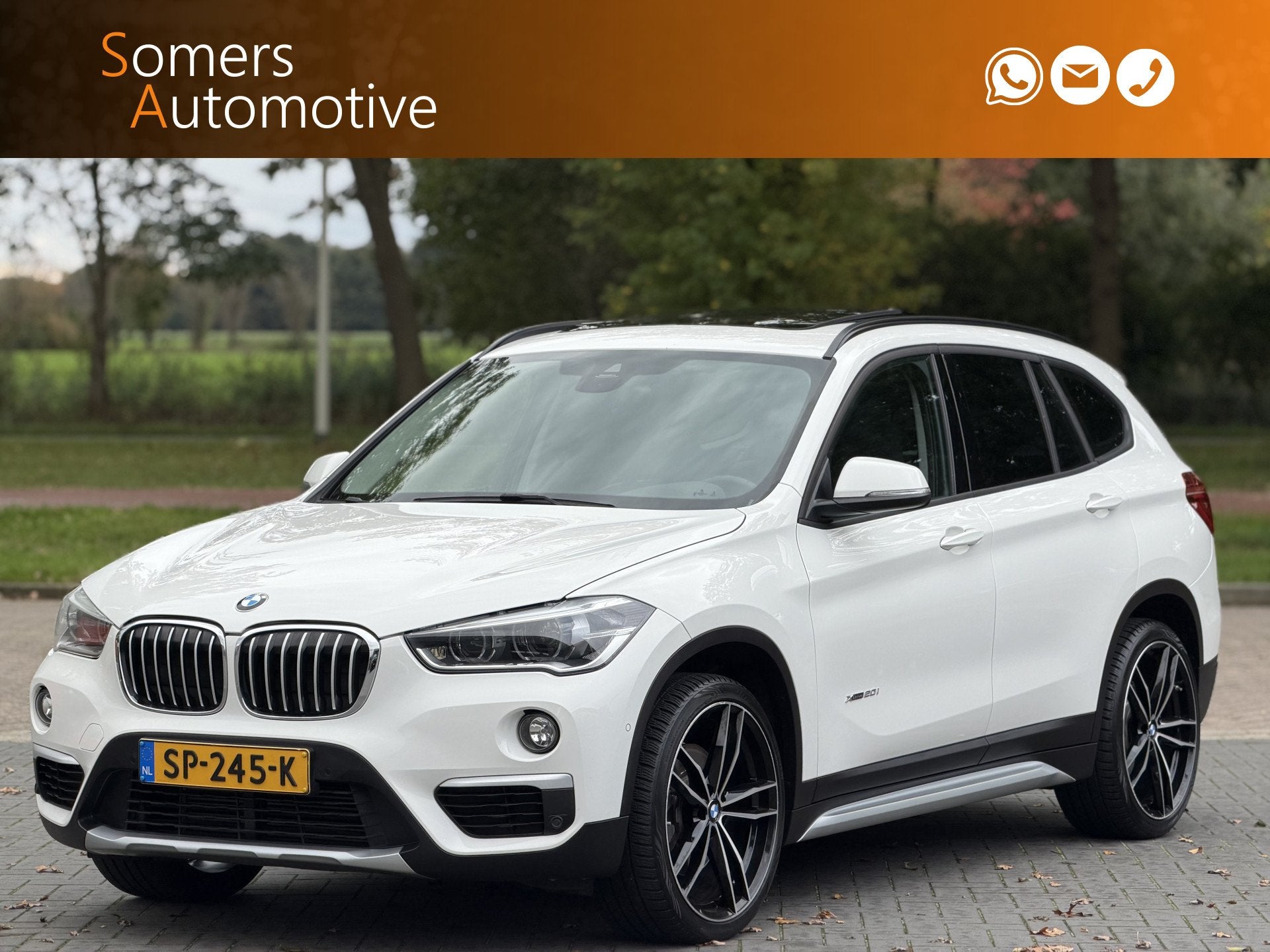 BMW X1 xDrive20i High Executive | Panorama | 20" | Lederen S, Gebruikt, 2000 kg, Wit, Leder