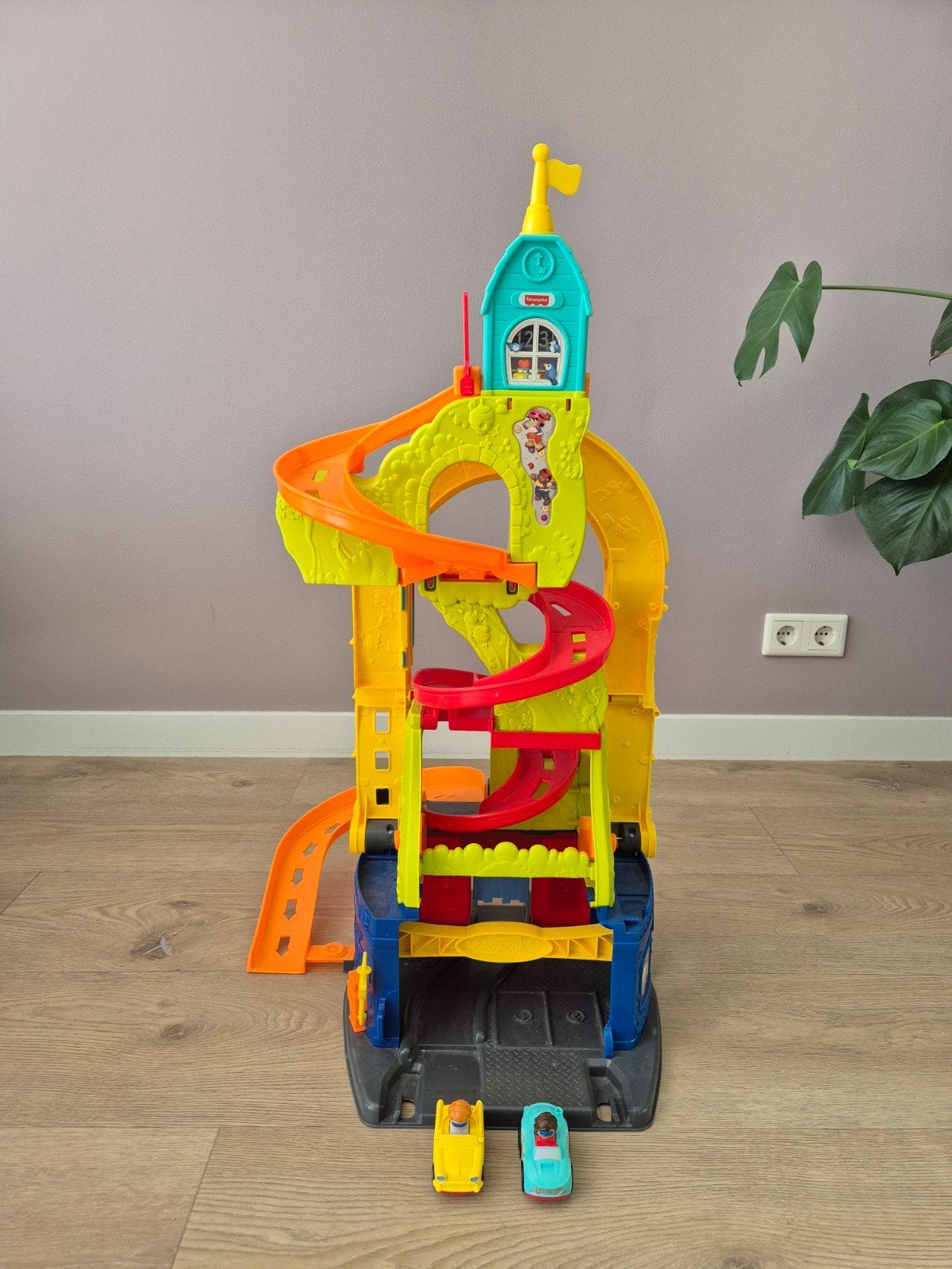Fisher-Price Little People Autobaan Racebaan Garage, Kinderen en Baby's, Ophalen, Gebruikt, Speelset