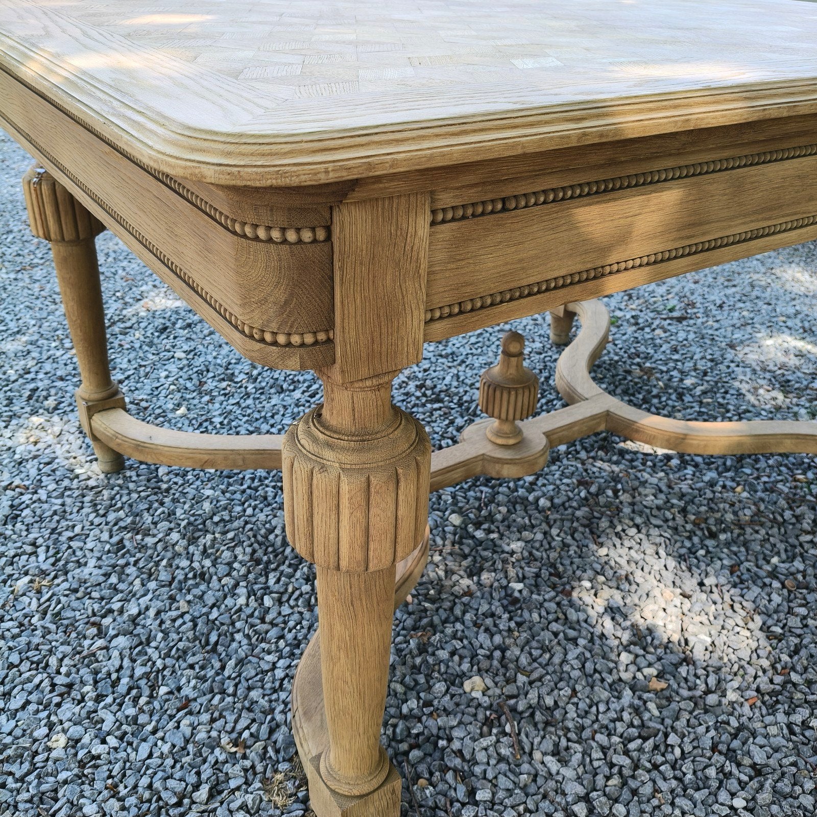 ❤️ Frans blank eiken tafel (ca. 1880-1900), Antiek en Kunst, Ophalen