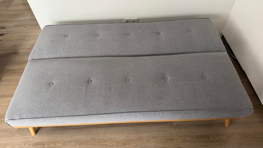 Grijze slaapbank/daybed - 180x110x40 cm, Huis en Inrichting, Banken | Sofa's en Chaises Longues, Gebruikt, 100 tot 125 cm, 150 tot 200 cm
