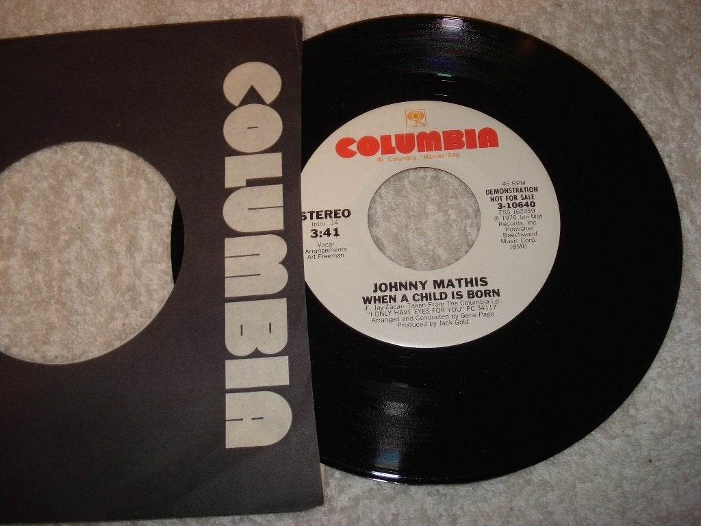 Johnny Mathis  Promo  When a Child is Born  Kerst  Orgineel, Originele persing, Ophalen of Verzenden, Zo goed als nieuw, Pop