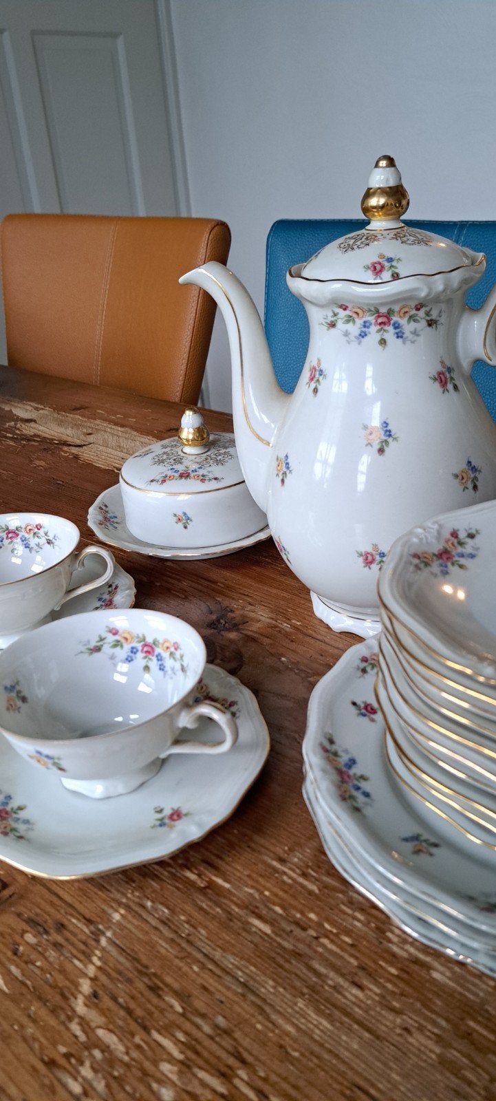 Vintage Bavaria Windsor servies - compleet theeservies, Ophalen