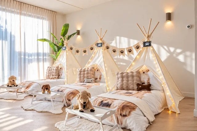 Slaapfeestje Tipi tent kinderfeestje puppy hond, Ophalen, Nieuw