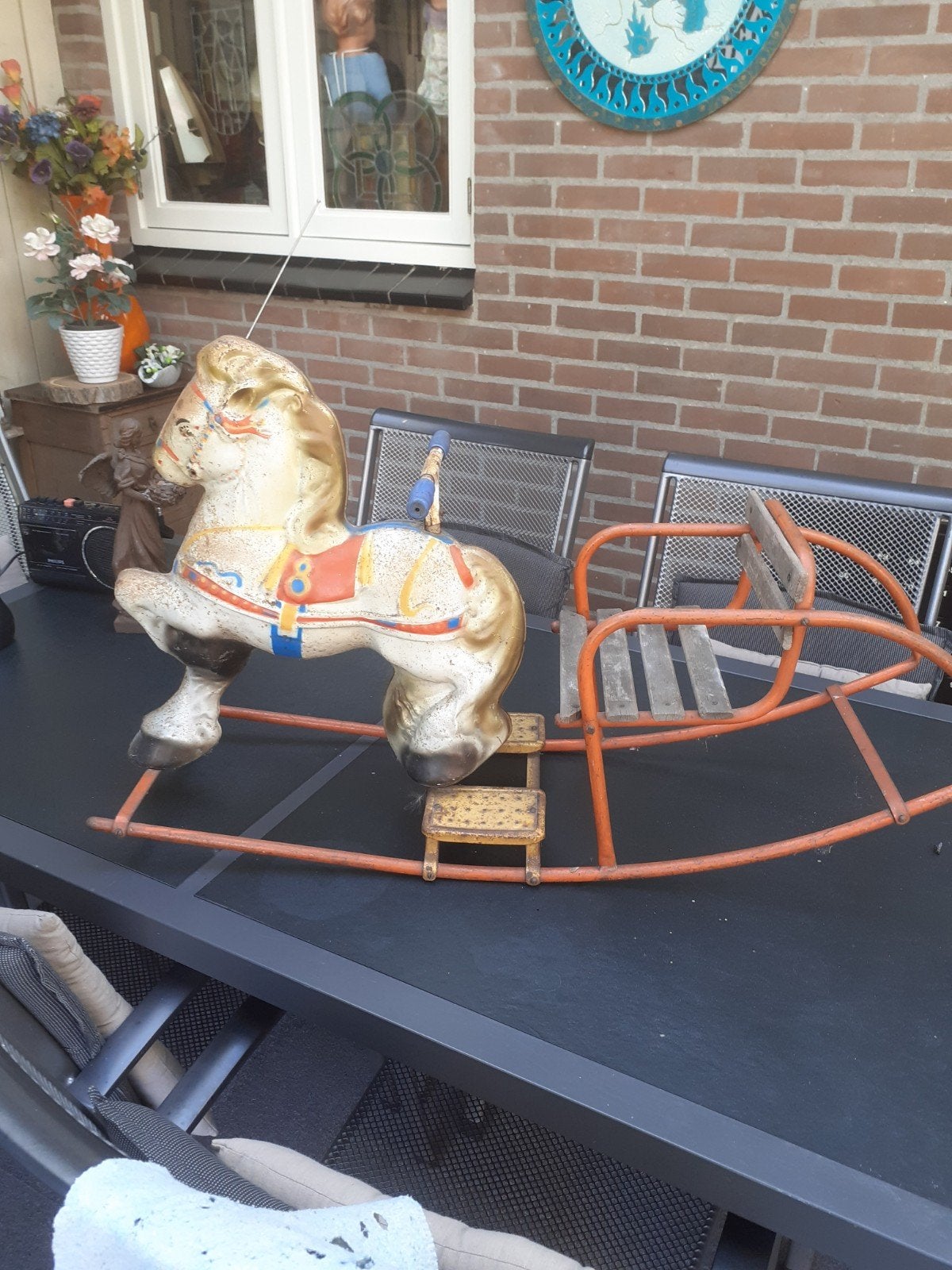 metalen hobbelpaard vintage, Ophalen