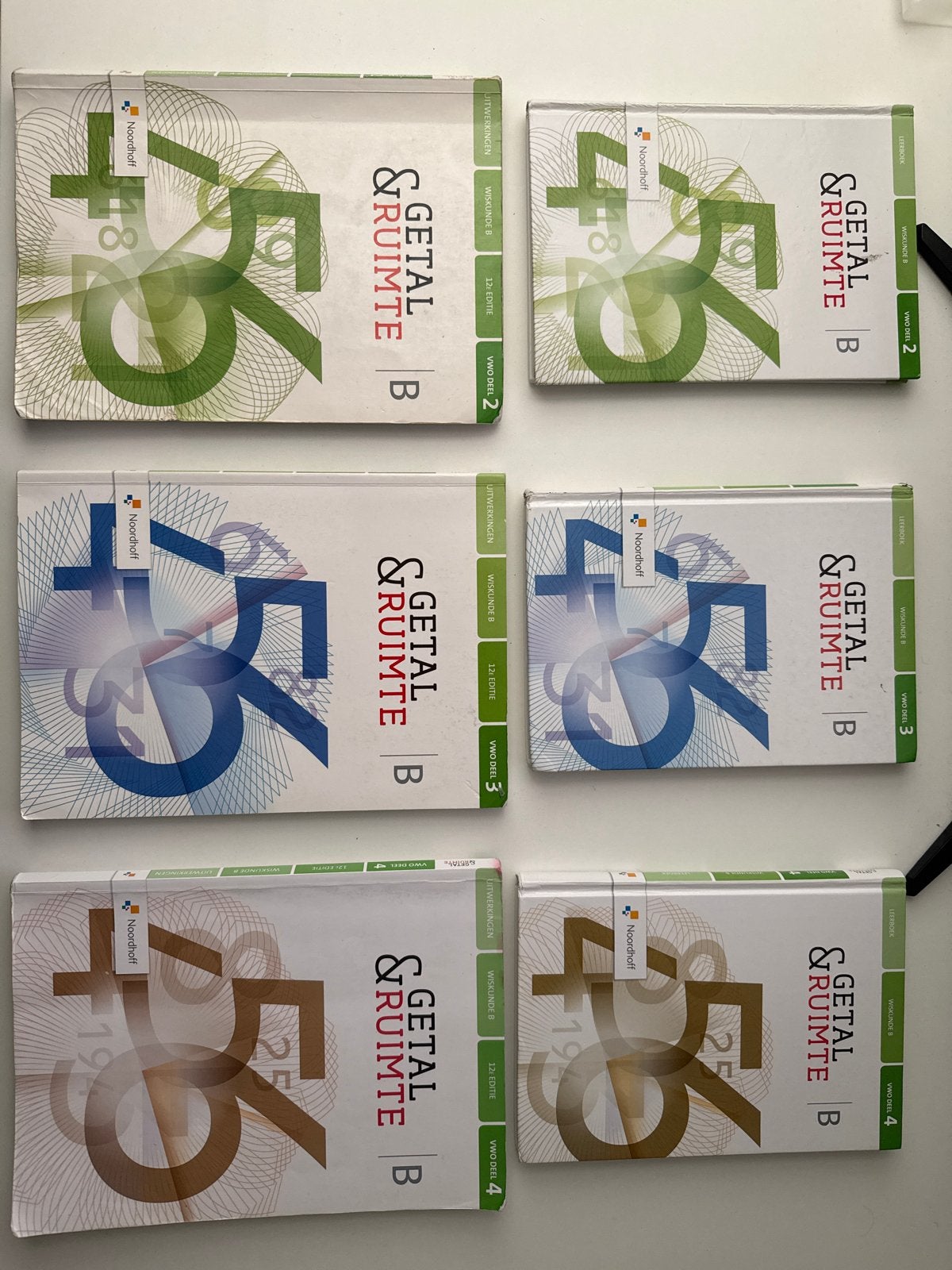 Getal & Ruimte Wiskunde B 12e editie Deel 2,3,4 + uitwerking, Ophalen of Verzenden, Gelezen, VWO, Wiskunde B