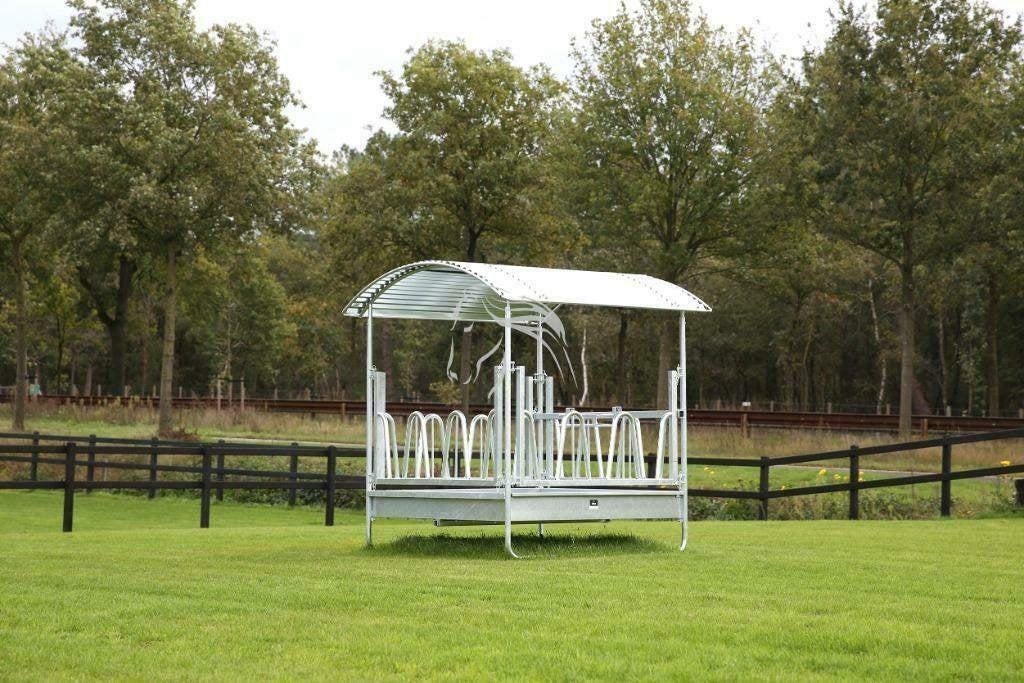 Hooiruif, Hay feeder, Voerplaats, Voederplek, Dieren en Toebehoren, Weidegang, Schaijk, Info@veldomheiningen.nl, 4 paarden of pony's of meer