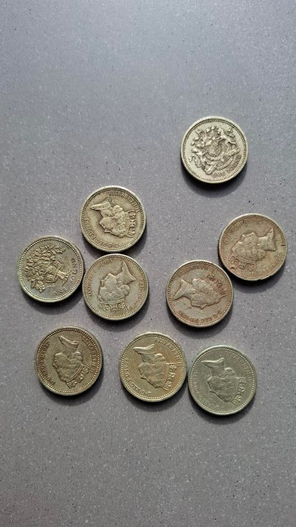 Diverse Britse munten - 50 pence, 10 pence, 25 pence, Ophalen of Verzenden, Overige landen