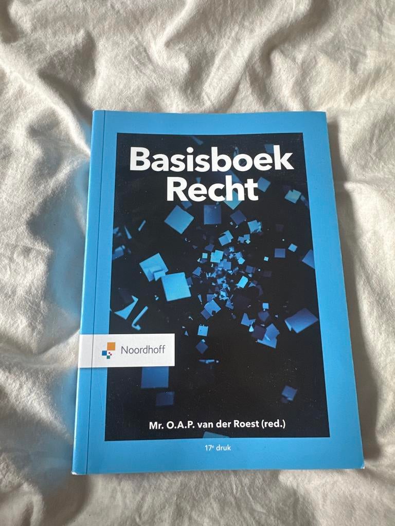Basisboek Recht - Mr. O.A.P. van der Roest (red.) 17e druk, Boeken, Ophalen of Verzenden, Zo goed als nieuw, Economie en Marketing