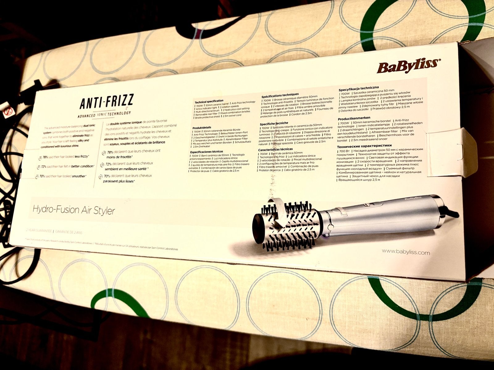 BaByliss Hydro-Fusion Air Styler - Anti-Frizz, Sieraden, Tassen en Uiterlijk, Uiterlijk | Haarverzorging, Verzenden, Zo goed als nieuw