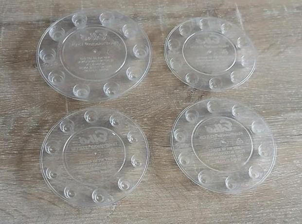 Elho 15 cm + 12,5 cm floorprotector vloerbeschermer bloempot, Tuin en Terras, Bloempotten, Gebruikt, Kunststof, Binnen, Balkon