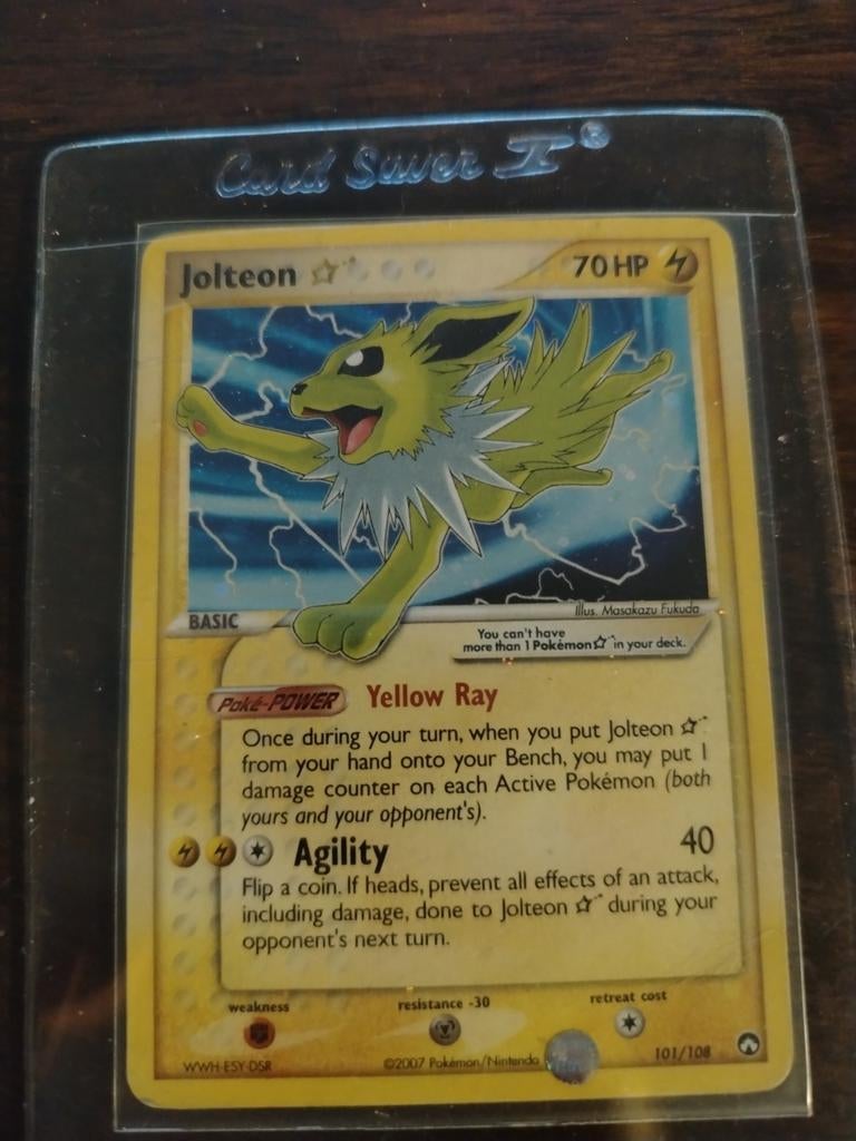 Jolteon Pokémon Kaart 101/108 EX Power Keepers, Ophalen of Verzenden, Zo goed als nieuw, Losse kaart