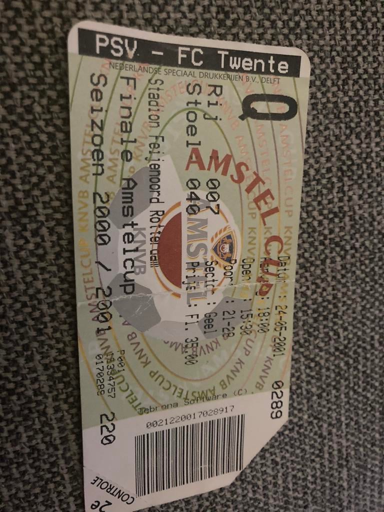 TICKET PSV-FC TWENTE 00-01 BEKERFINALE, Ophalen of Verzenden, Zo goed als nieuw, F.C. Twente, Overige typen