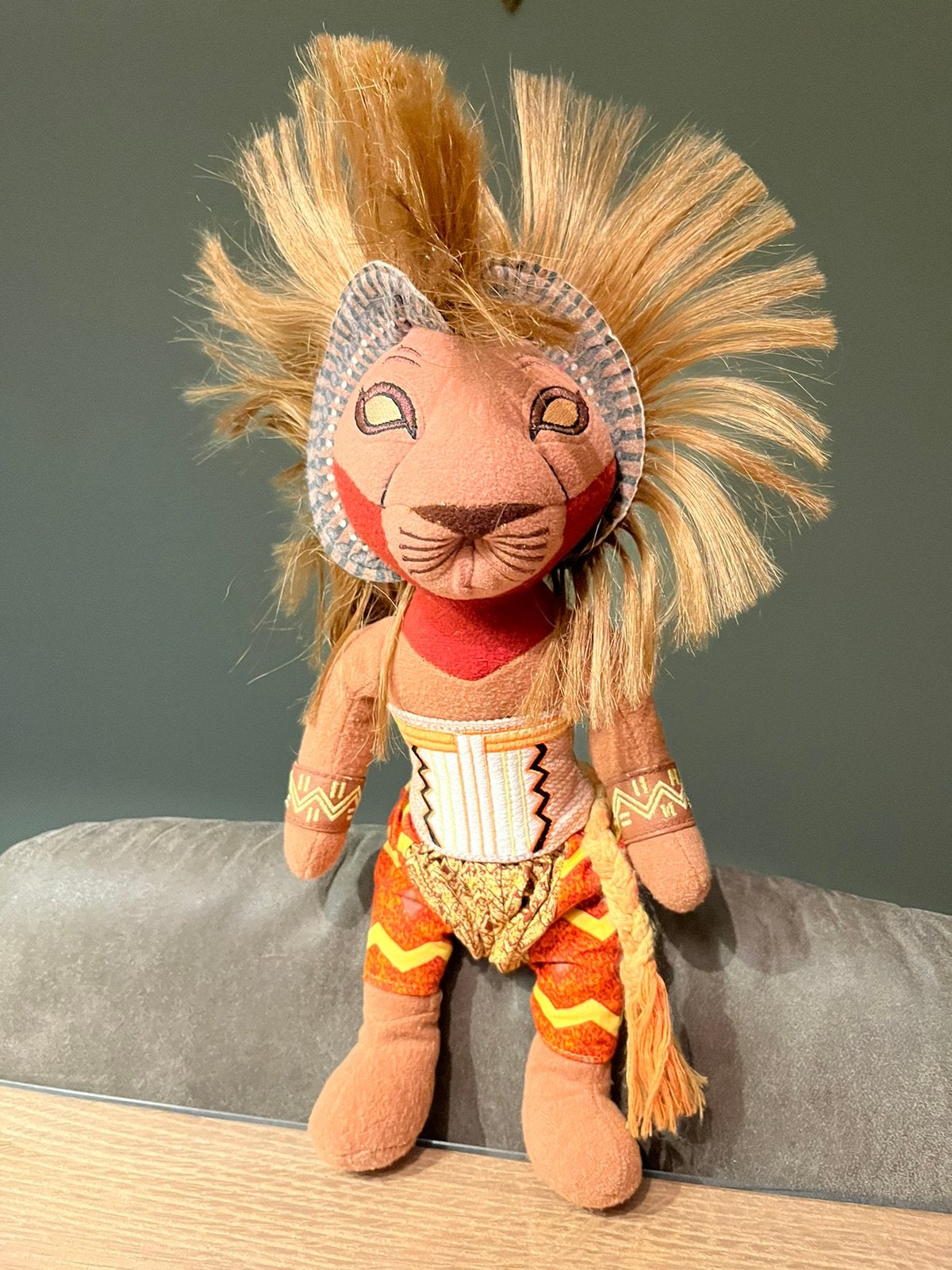 Prachtige Simba Lion King knuffel Disney 34cm, Ophalen of Verzenden, Leeuwenkoning of Jungle Boek, Zo goed als nieuw, Overige typen
