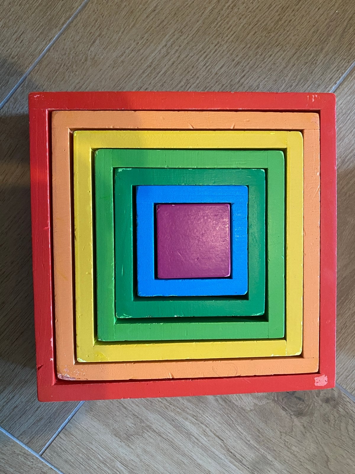 Montessori Puzzel Regenboog Vierkanten, Ophalen, Gebruikt, Overige typen