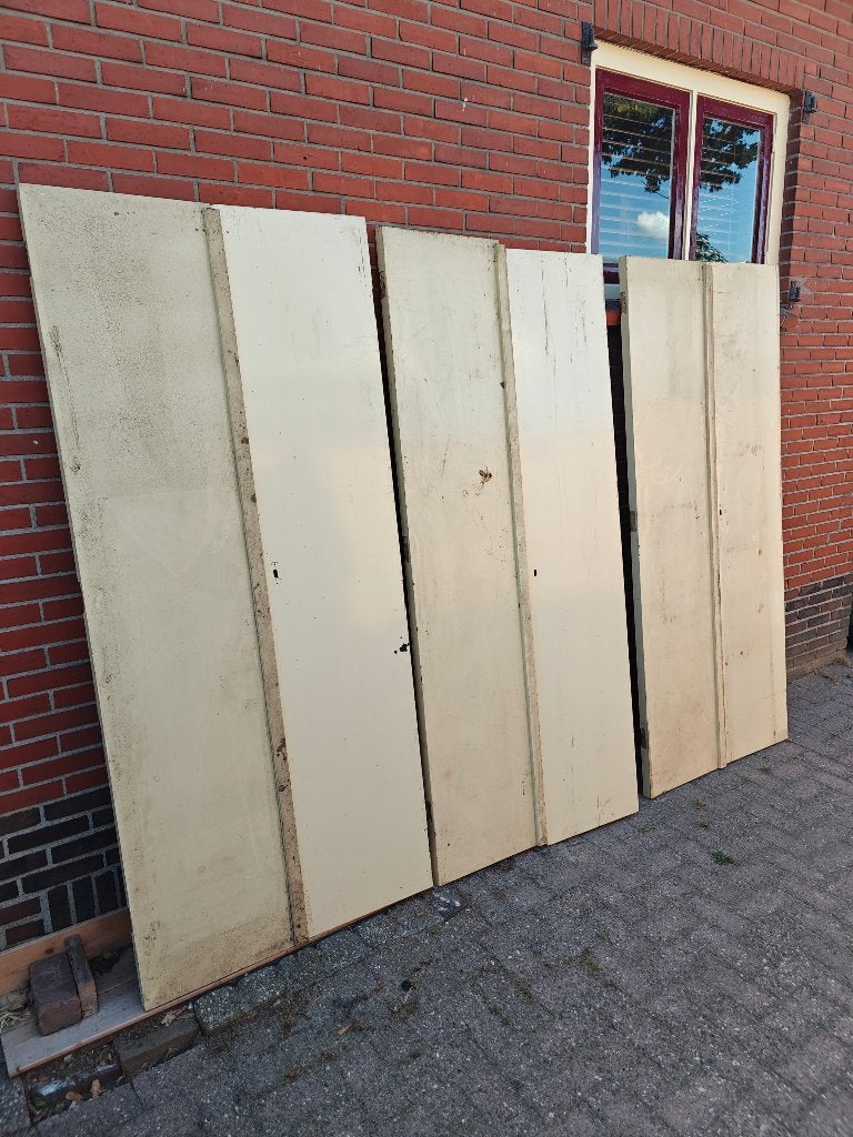 GRATIS Jaren '50 dubbele deuren, Doe-het-zelf en Verbouw, Deuren en Horren, Ophalen, Gebruikt, 80 tot 100 cm, Binnendeur