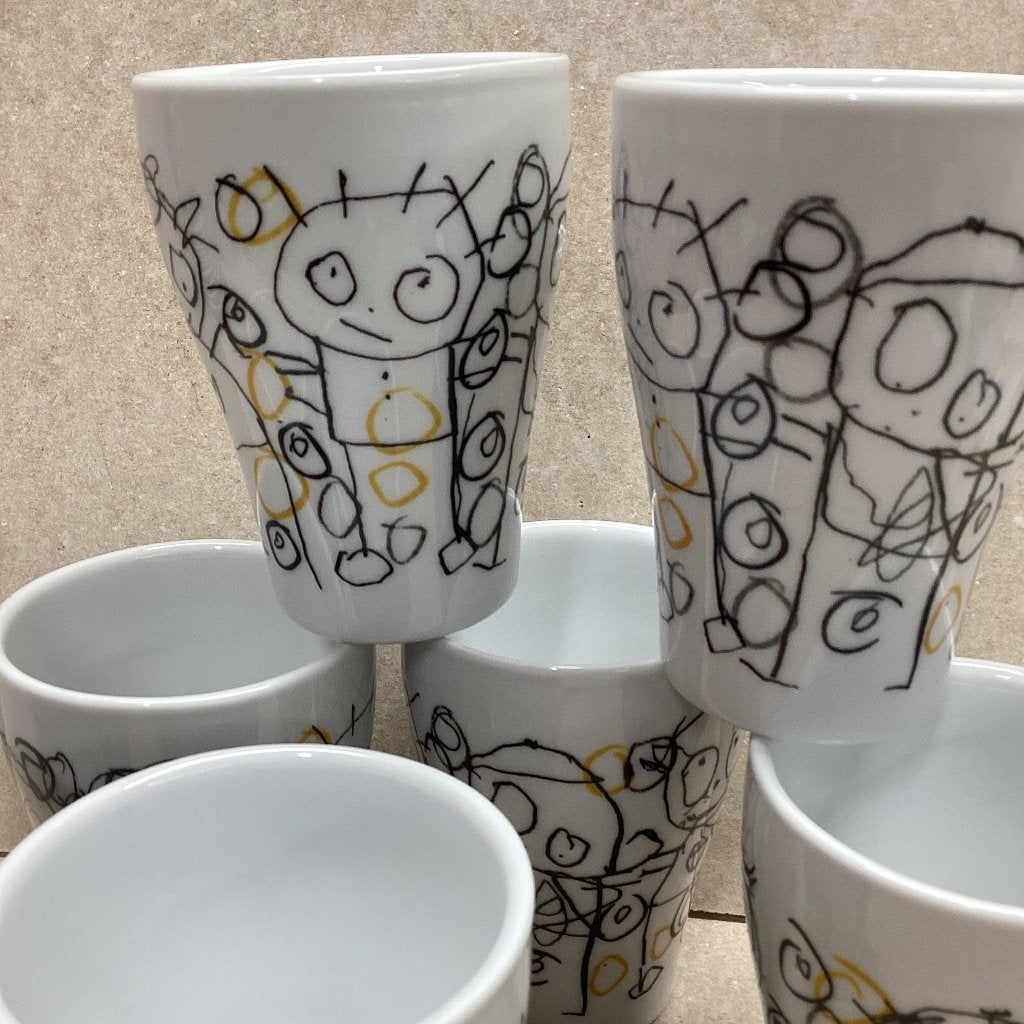 Poul Pava mokken,, Huis en Inrichting, Keuken | Servies, By aida, Poul Pava, Verzenden, Zo goed als nieuw, Overige stijlen