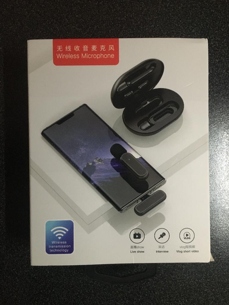 Draadloze Microphone set video vlog for Iphone (m/Chargebox), Verzenden, Nieuw, Overige typen