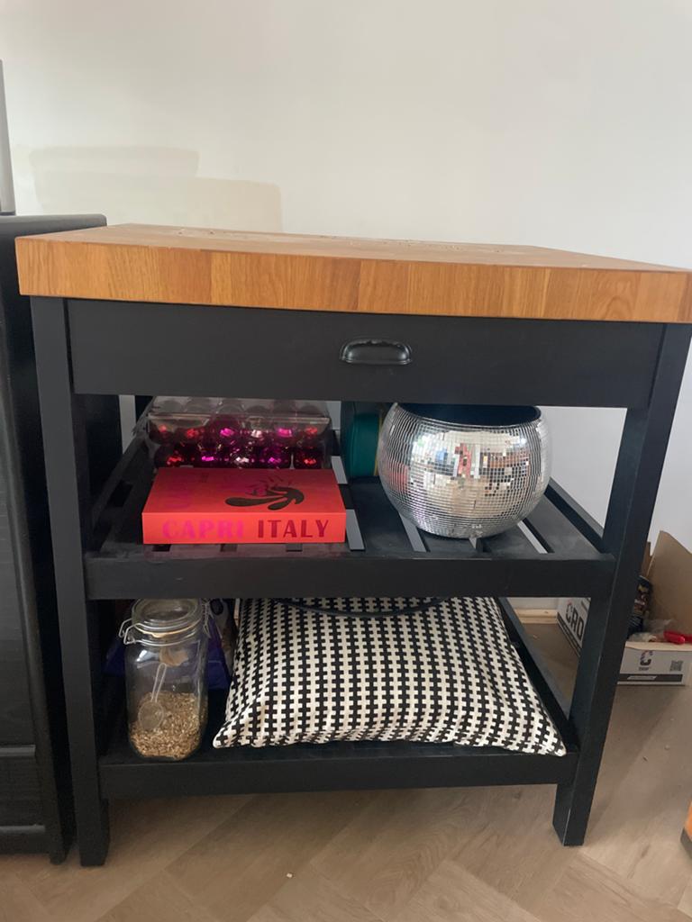 IKEA Keukentrolley met Houten Blad en Lades, Ophalen, Gebruikt, Hout, IKEA