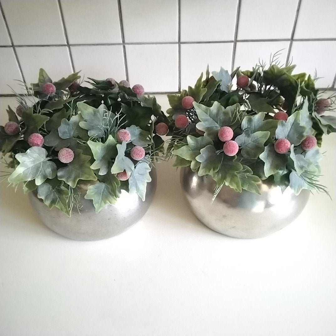 2 marinoni zilvertinnen  vazen, Ophalen of Verzenden