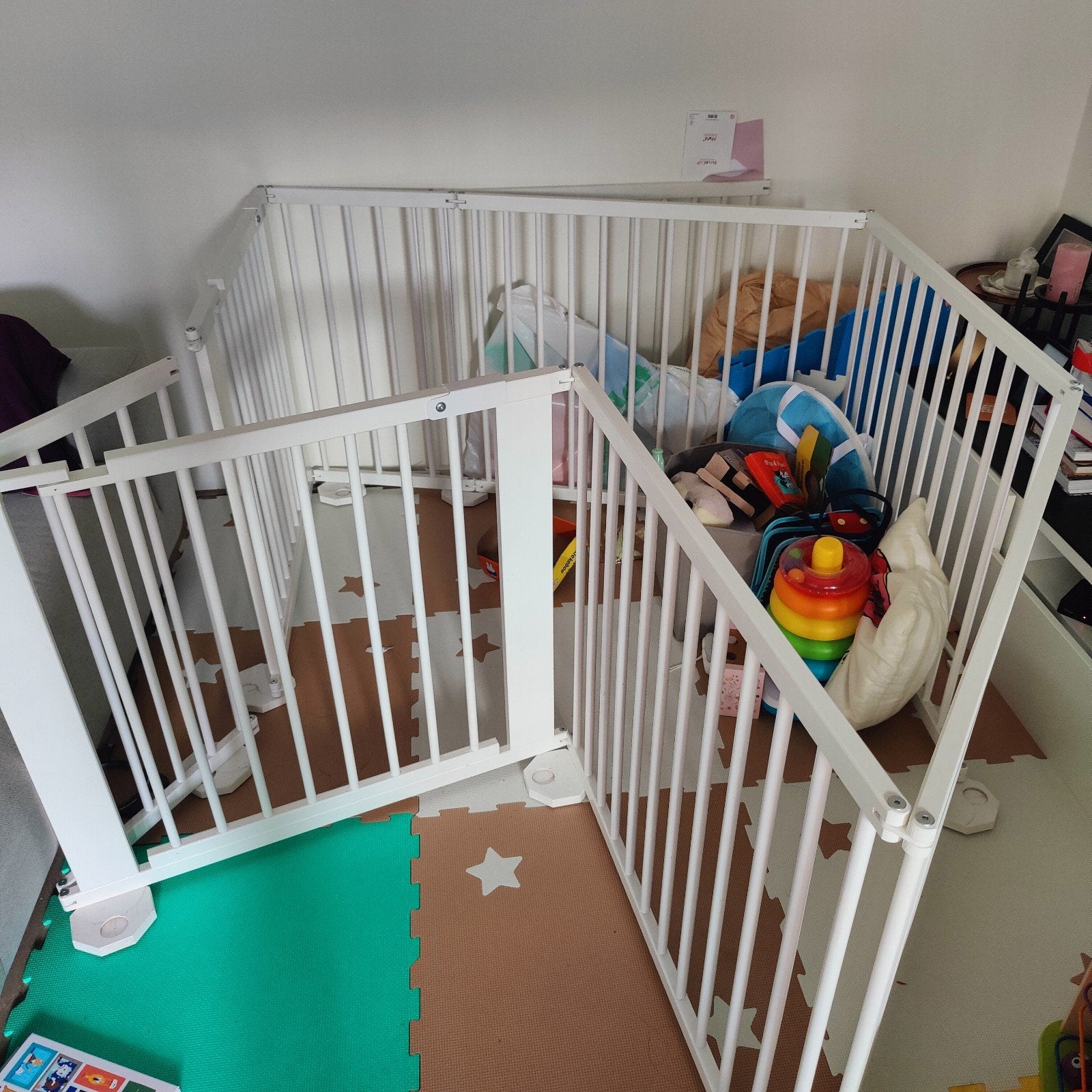 Witte Boxenland grondbox met 2 deuren, 79 cm hoog 180x180, Kinderen en Baby's, Boxen, Ophalen, Gebruikt, Overige vormen