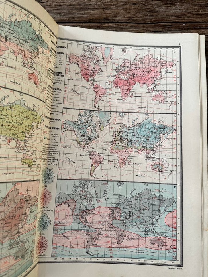 Bos-Niermeyer Schoolatlas Der Gehele Aarde 1940, Gelezen, Bosatlas, Ophalen of Verzenden, 1800 tot 2000