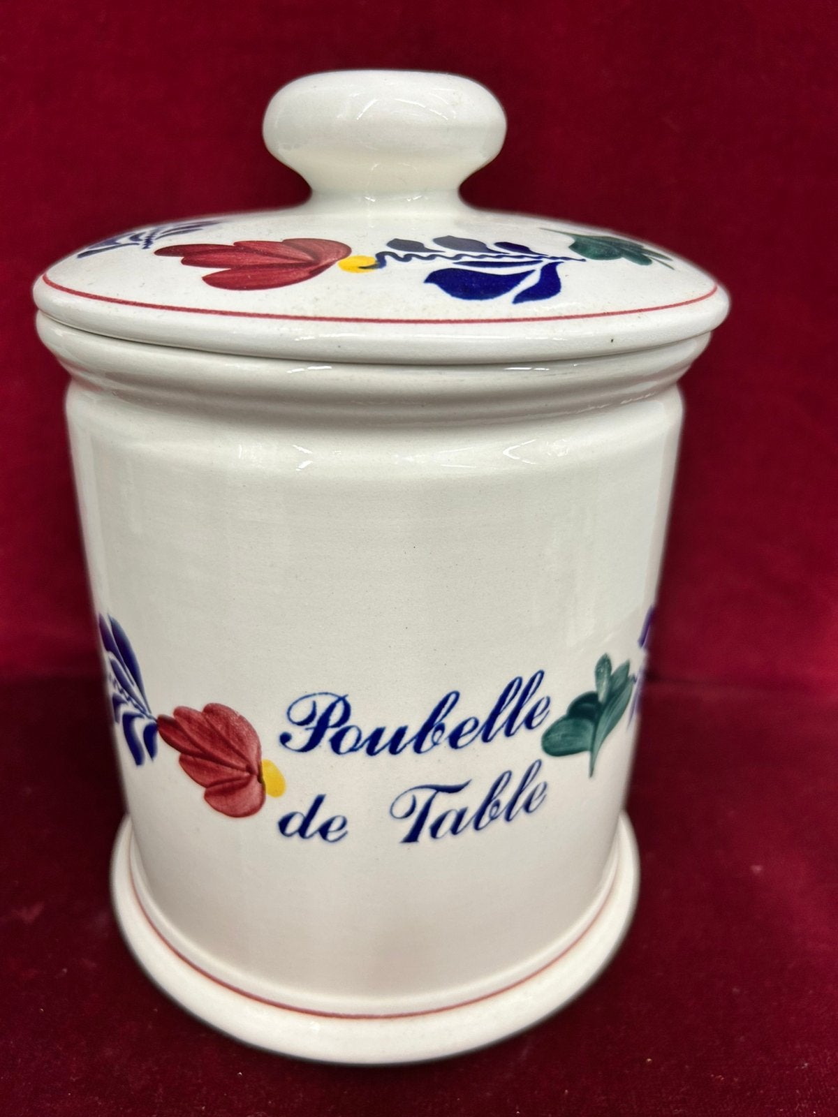 Vintage boerenbont voorraadpot , Pounbelle de table, Overige typen, Div, Ophalen of Verzenden, Zo goed als nieuw