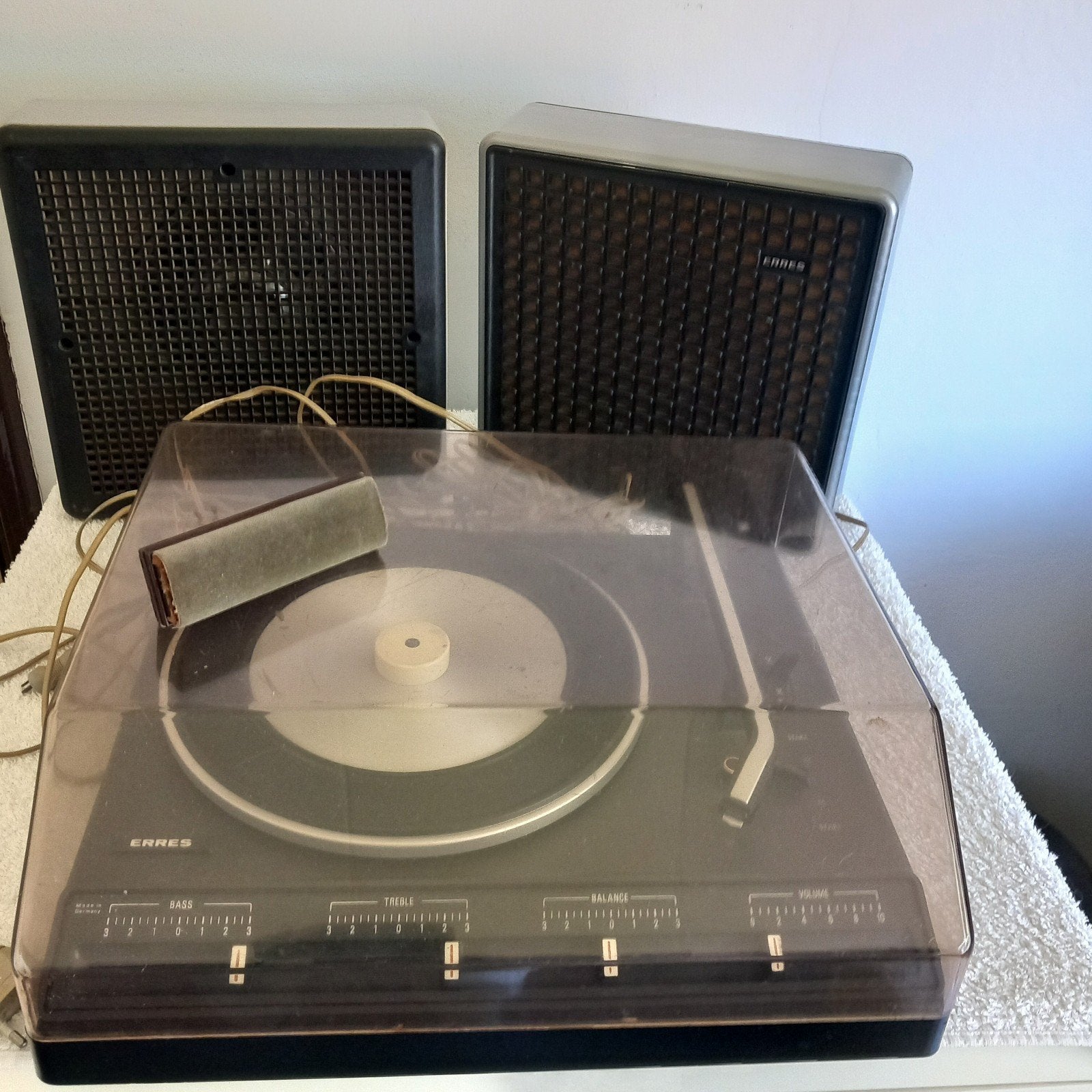 Vintage ERRES platenspeler inclusief bijhorende luidsprekers, Ophalen, Gebruikt, Overige merken