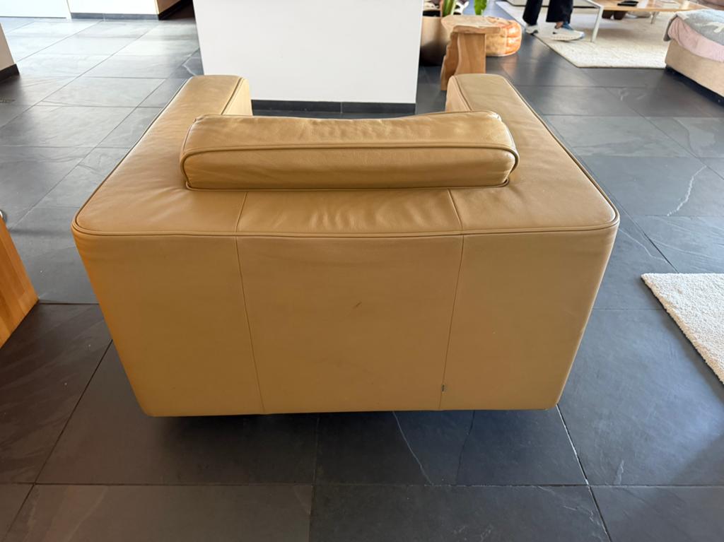 2x armchair Team by Wellis., Ophalen, Bruin, Leer, Zo goed als nieuw