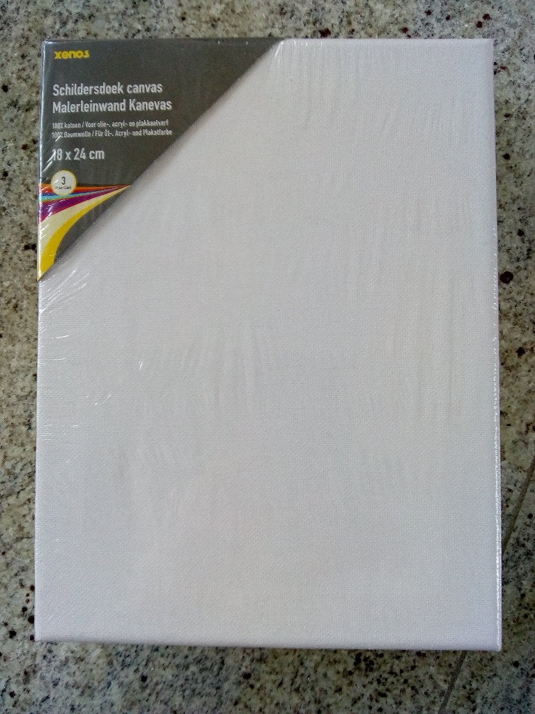 Schildersdoek Canvas (18 bij 24 cm) 3 stuks, Ophalen of Verzenden, Nieuw, Doek