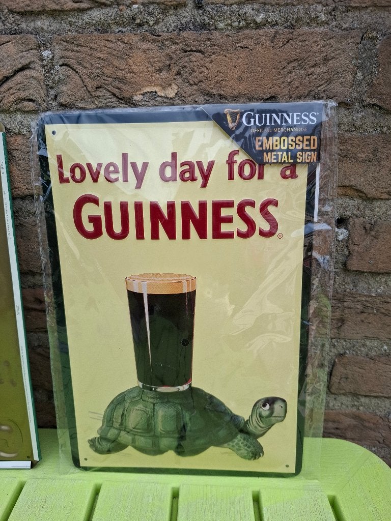 Reclamebord Guinness - schildpad, Ophalen of Verzenden, Nieuw, Reclamebord, Plaat of Schild, Overige merken