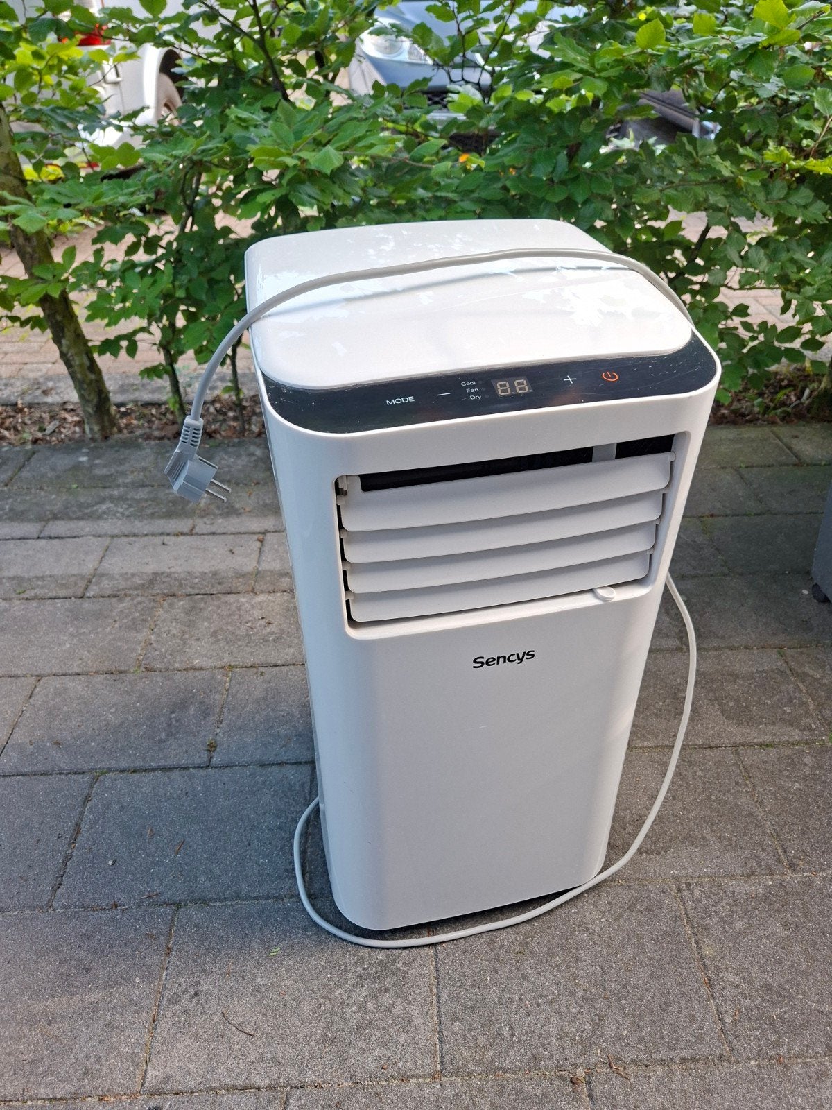 Sencys Mobiele Airco 8000 BTU - Koelen en Ontvochtigen, Ophalen, Minder dan 60 m³, 3 snelheden of meer, Zo goed als nieuw