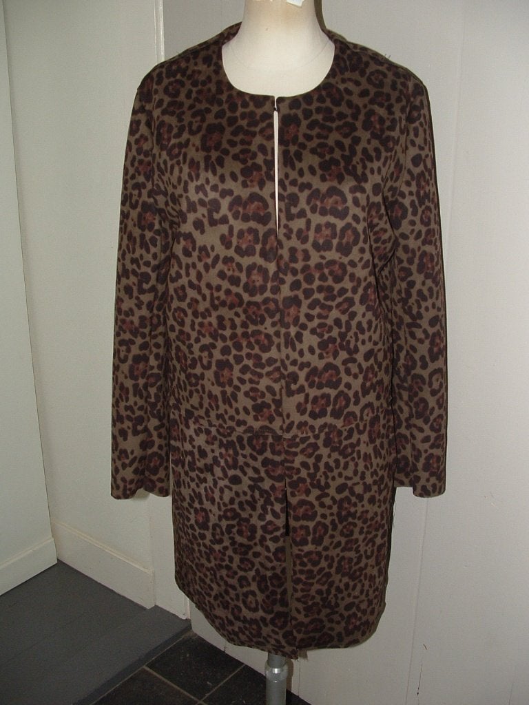 My Jewellery suedine leopard lange blazer vest jasje maat S, My Jewellery, Ophalen of Verzenden, Zo goed als nieuw, Jasje