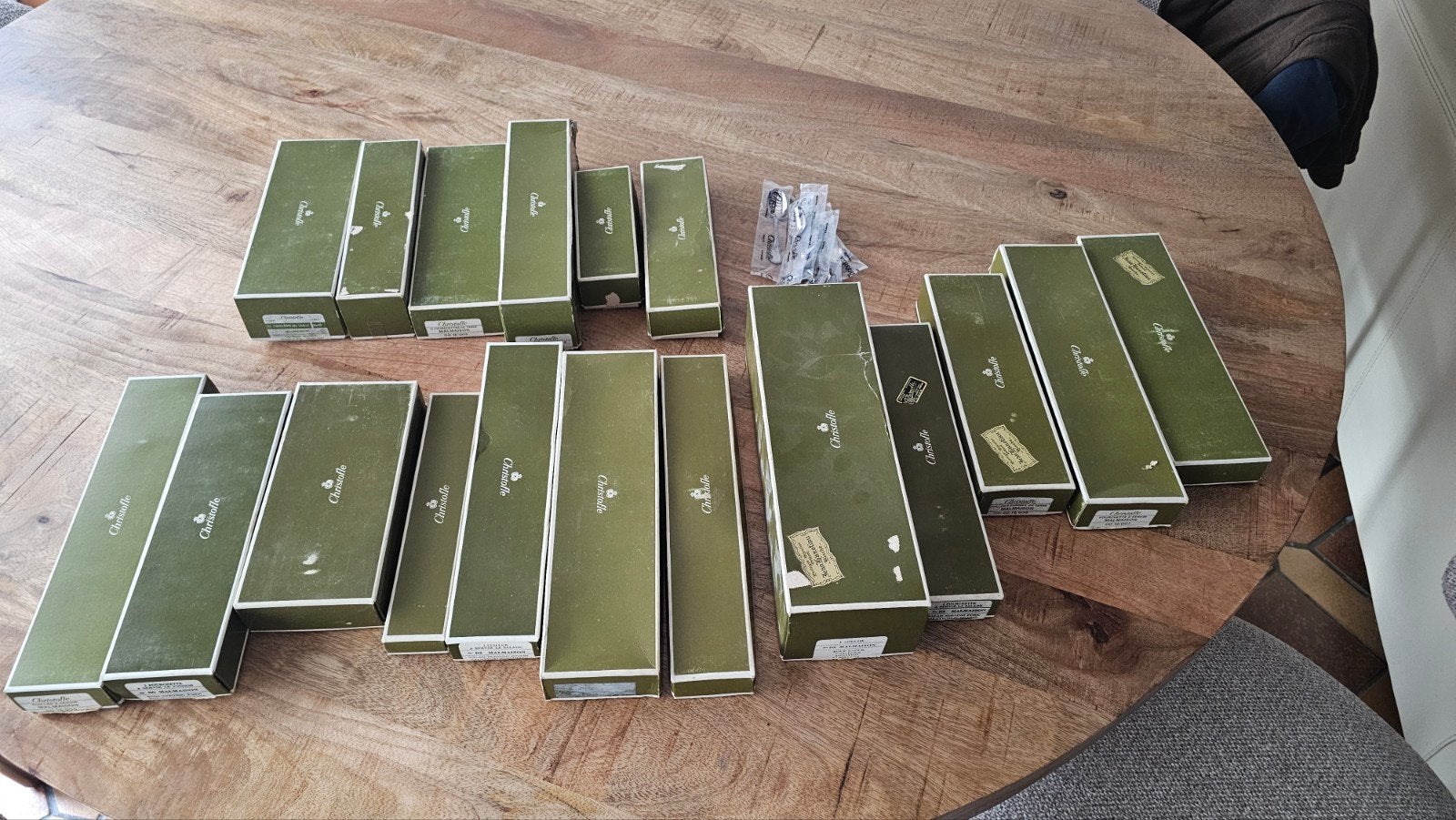 Complete verzilverde Christofle bestekset – 18 originele doz, Antiek en Kunst, Antiek | Bestek, Ophalen of Verzenden