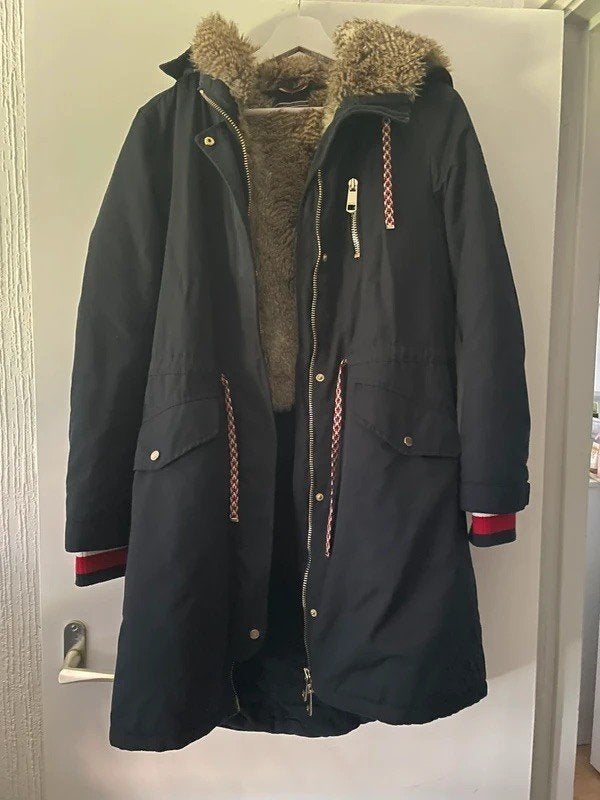 Blauwe parka winterjas Tommy Hilfiger, Kleding | Dames, Blauw, Ophalen of Verzenden, Zo goed als nieuw, Maat 36 (S)