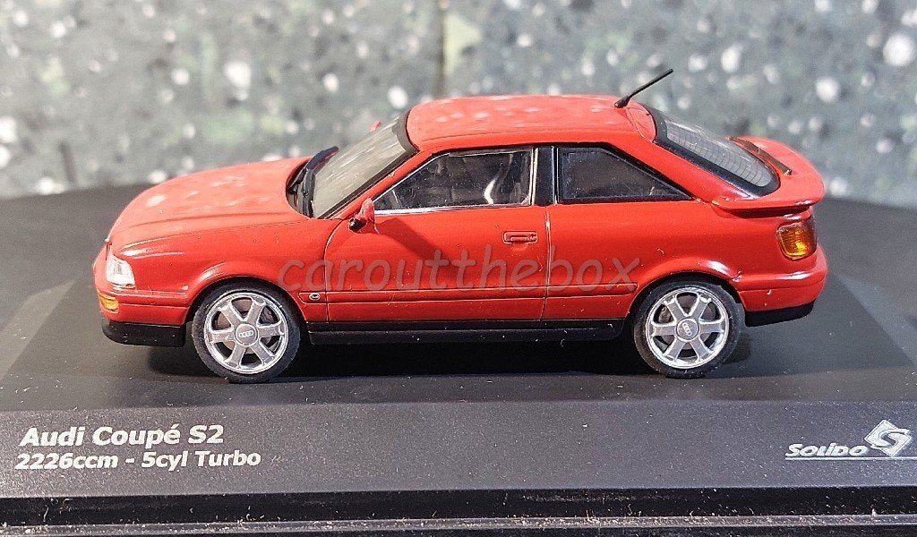 Audi Coupe S2 1992 rood 1/43 Solido Sol084, Verzenden, Nieuw, Auto, Solido