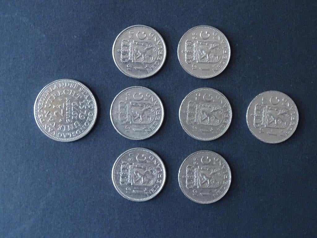 Rijksdaalder, kwartjes en dubbeltjes, Ophalen of Verzenden, Koningin Juliana, Overige waardes, Losse munt