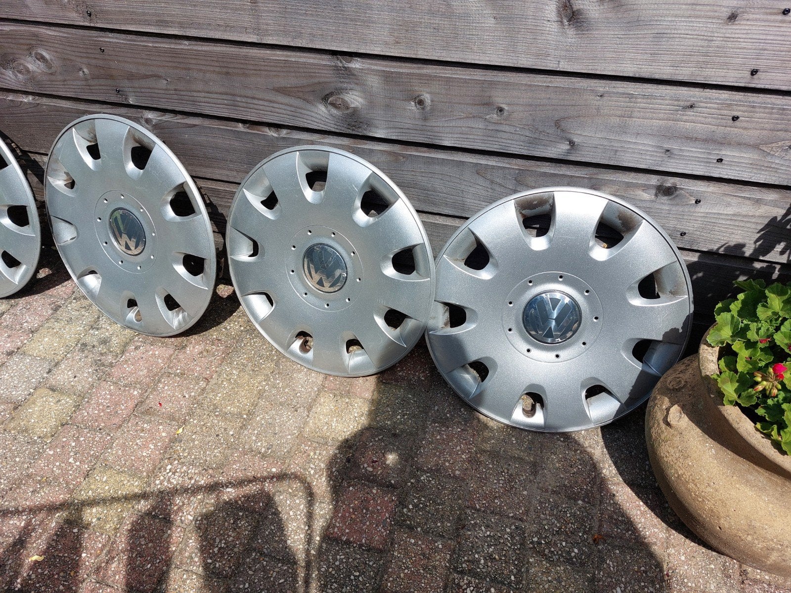 wieldoppen VW 15 inch zilver., Ophalen, Zo goed als nieuw
