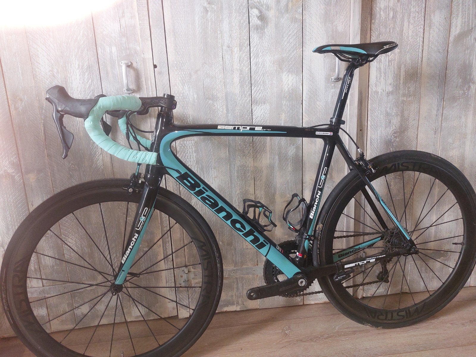 Bianchi Sempre Pro racefiets carbon + carbon wielset,Ultegra, Carbon, Meer dan 20 versnellingen, 53 tot 57 cm, Ophalen