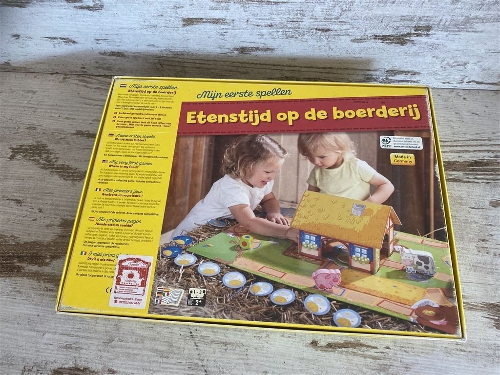 mijn eerste spellen etenstijd op de boederij HABA [s897], Hobby en Vrije tijd, Gezelschapsspellen | Bordspellen, Verzenden, Zo goed als nieuw