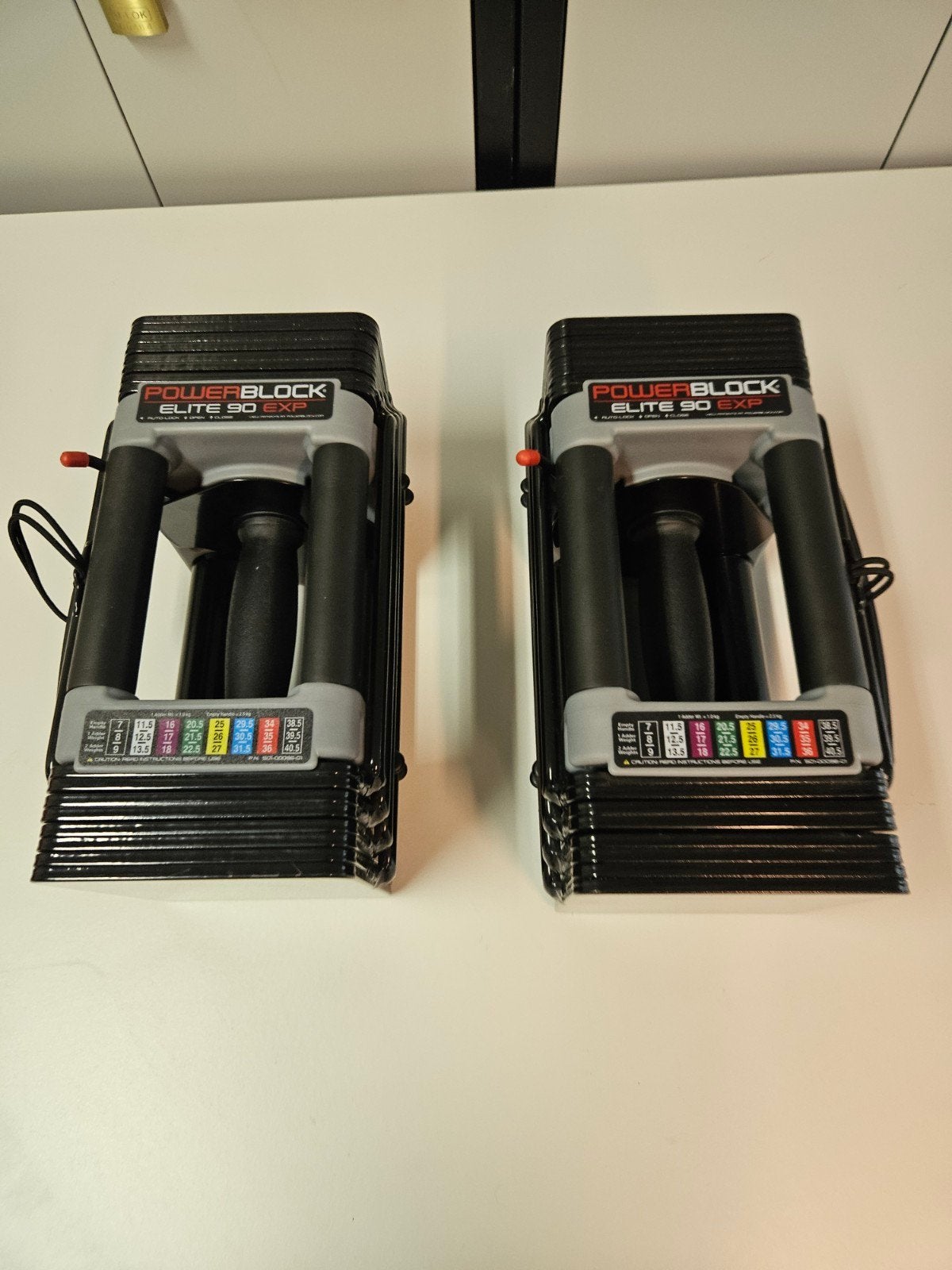 PowerBlock Elite 90 EXP Verstelbare Dumbbells (Set) 22,5 kg, Ophalen, Zo goed als nieuw, Rug, Dumbbell