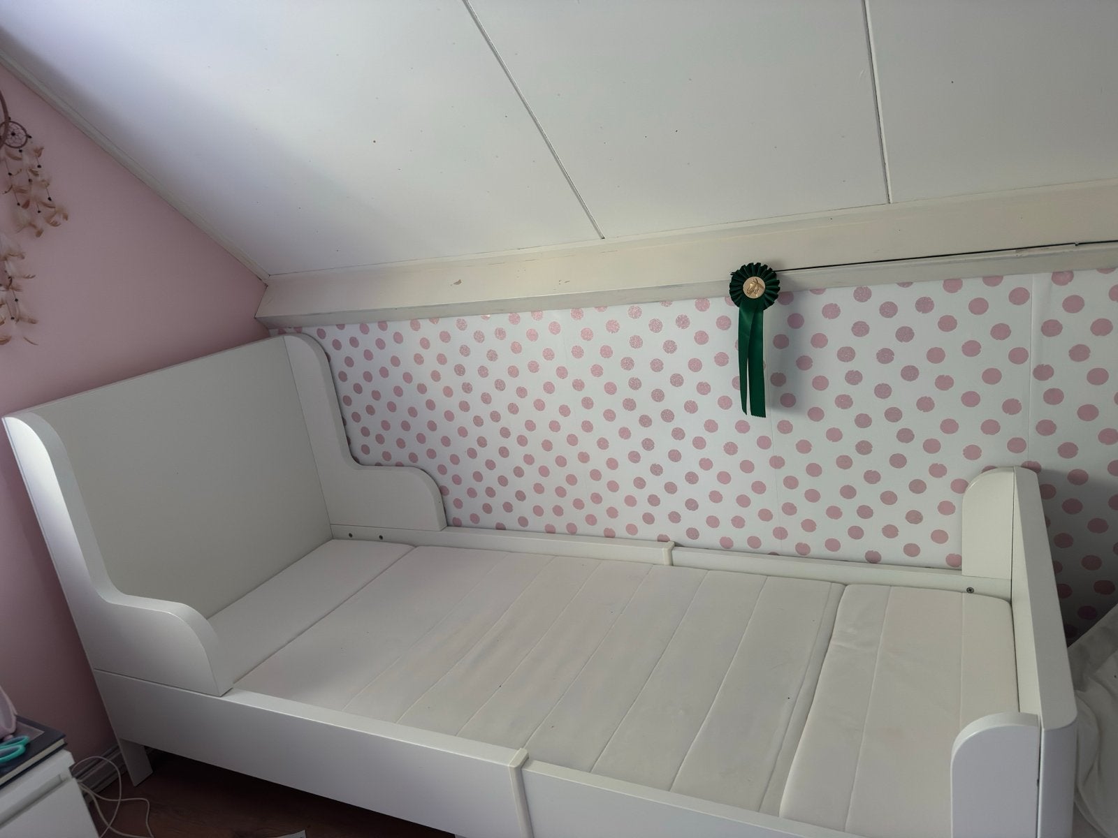 IKEA Sundvik uitschuifbed met matras, Ophalen, 85 tot 100 cm, Zo goed als nieuw, Matras