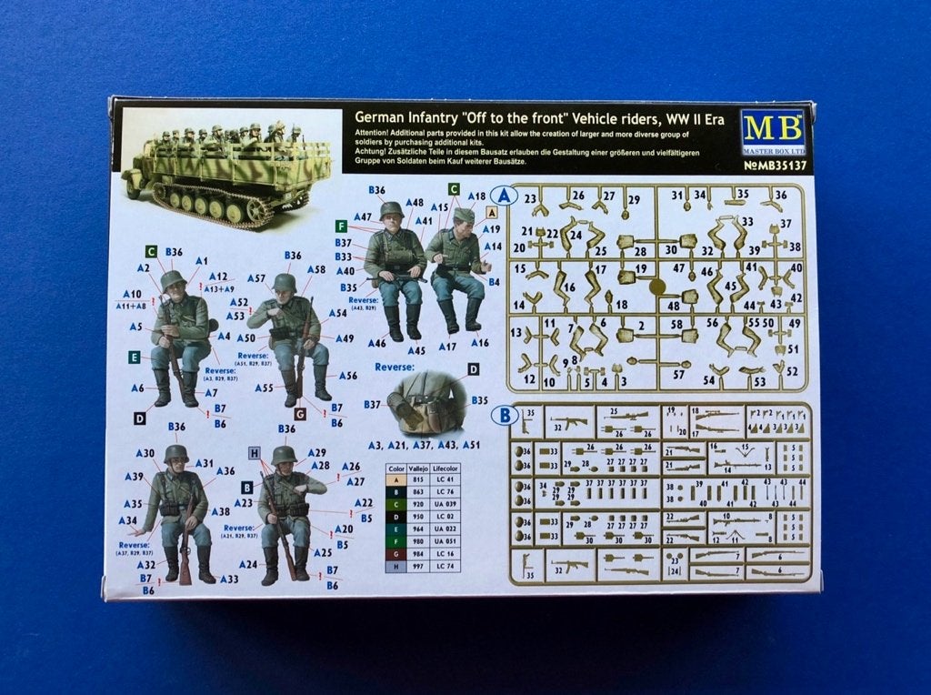 MasterBox	mb35137	German Infantry "Vehicle riders" 6x	1/35, Verzenden, Nieuw, 1:35 tot 1:50
