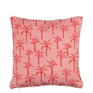 Karwei kussen palmboom lichtroze rood 45x45x10 cm, Ophalen of Verzenden, Zo goed als nieuw, Roze, Vierkant
