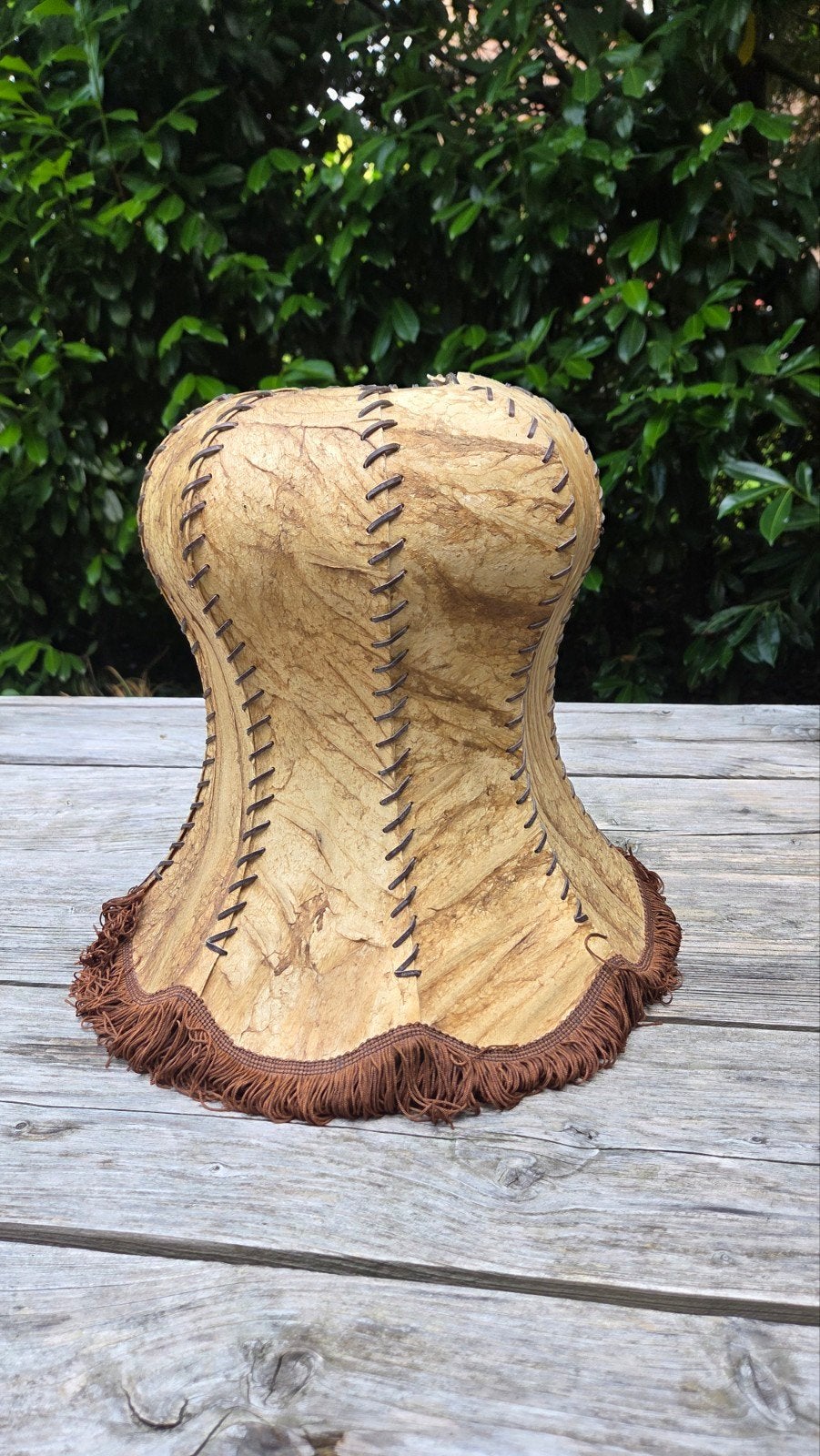 Vintage lampenkap met franjes, Ophalen of Verzenden