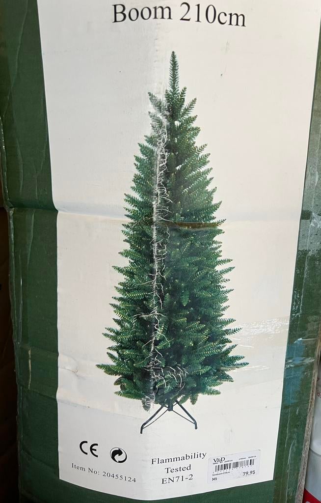 UPDATE: HO HOO HOOO! BIJNA KERST! Kerstboom 210 cm, Ophalen, Gebruikt