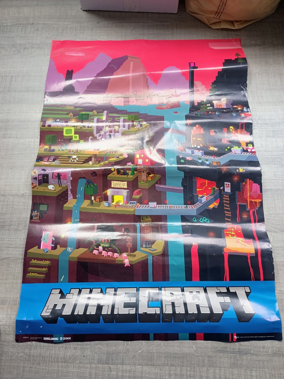 Minecraft Poster - Groot Formaat, Verzamelen, Posters, Ophalen, Deurposter of groter, Film en Tv, Rechthoekig Staand