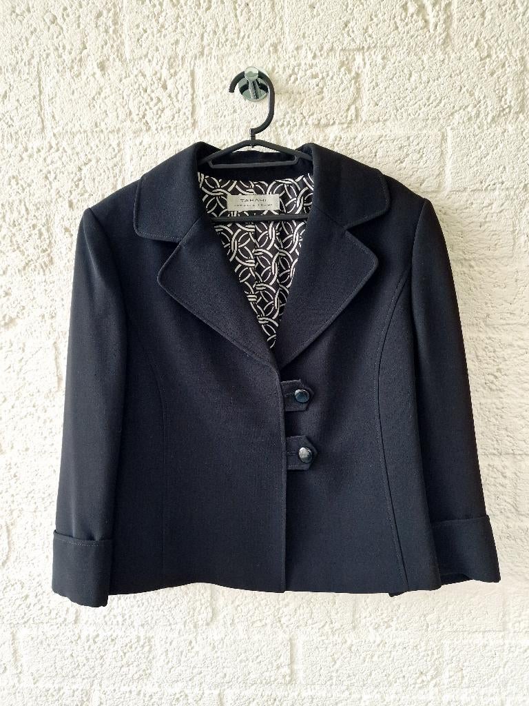 Tahari blazer zwart maat XL luxe office chic, Ophalen of Verzenden, Zo goed als nieuw, Maat 46/48 (XL) of groter, Zwart
