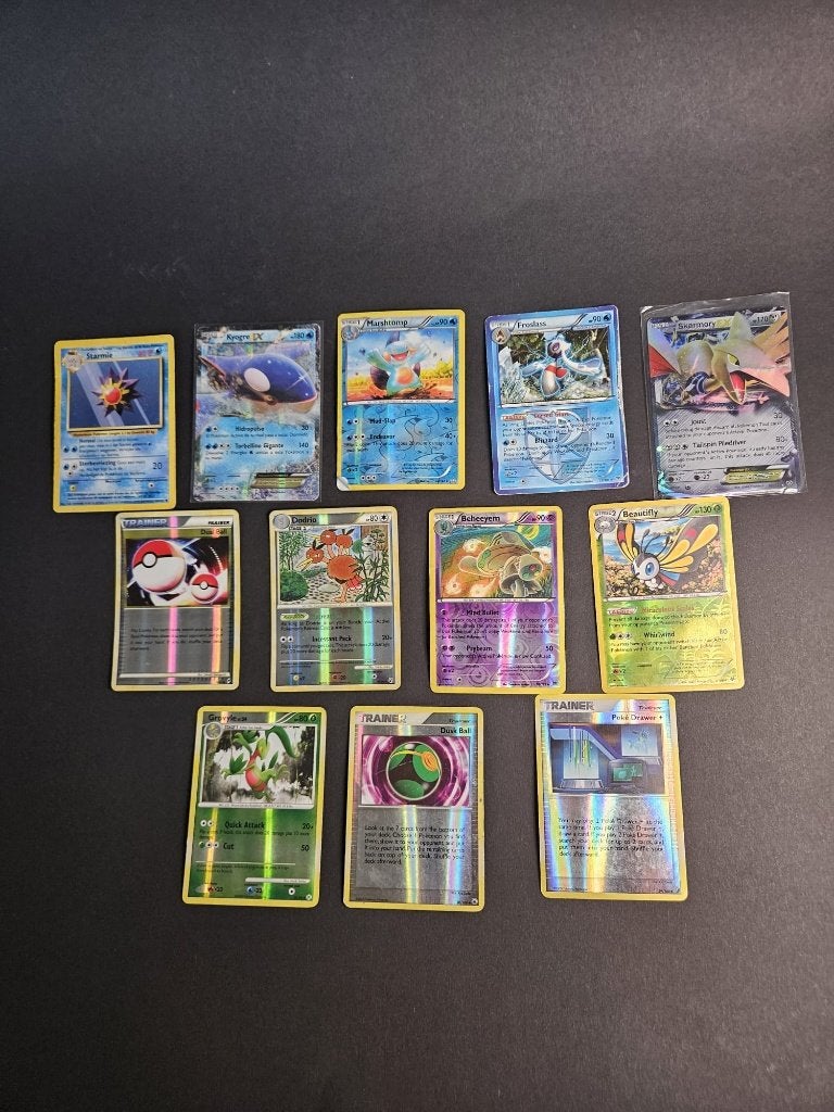 Pokémon damaged lot – EX & Reverse Holo, Ophalen of Verzenden, Gebruikt, Meerdere kaarten, Foil